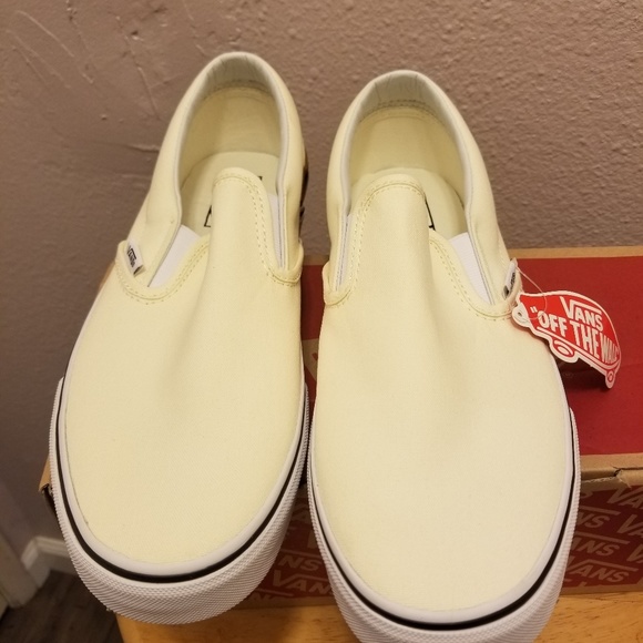 Vans Slip on Men's 9.5 White Gum bottom - Picture 4 of 4